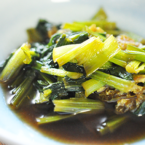 小松菜と油揚げの煮浸し
